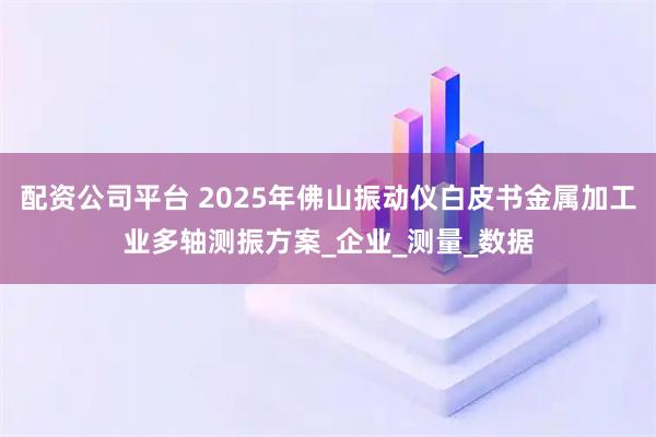 配资公司平台 2025年佛山振动仪白皮书金属加工业多轴测振方案_企业_测量_数据