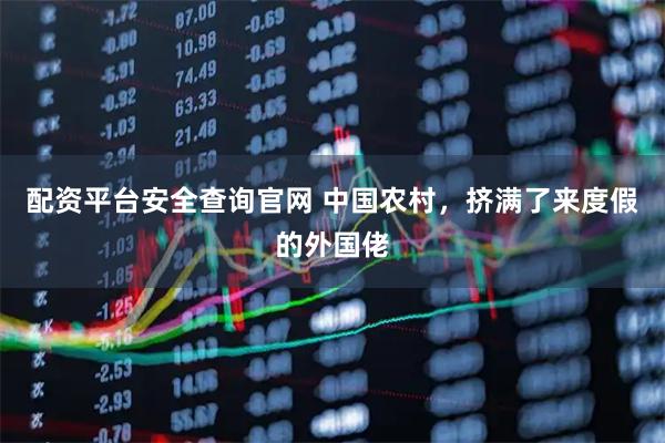 配资平台安全查询官网 中国农村，挤满了来度假的外国佬